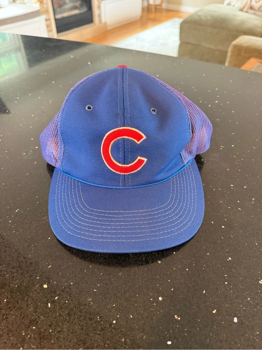Vintage Blue Chicago Cubs MLB Trucker Hat with Red 'C' Logo